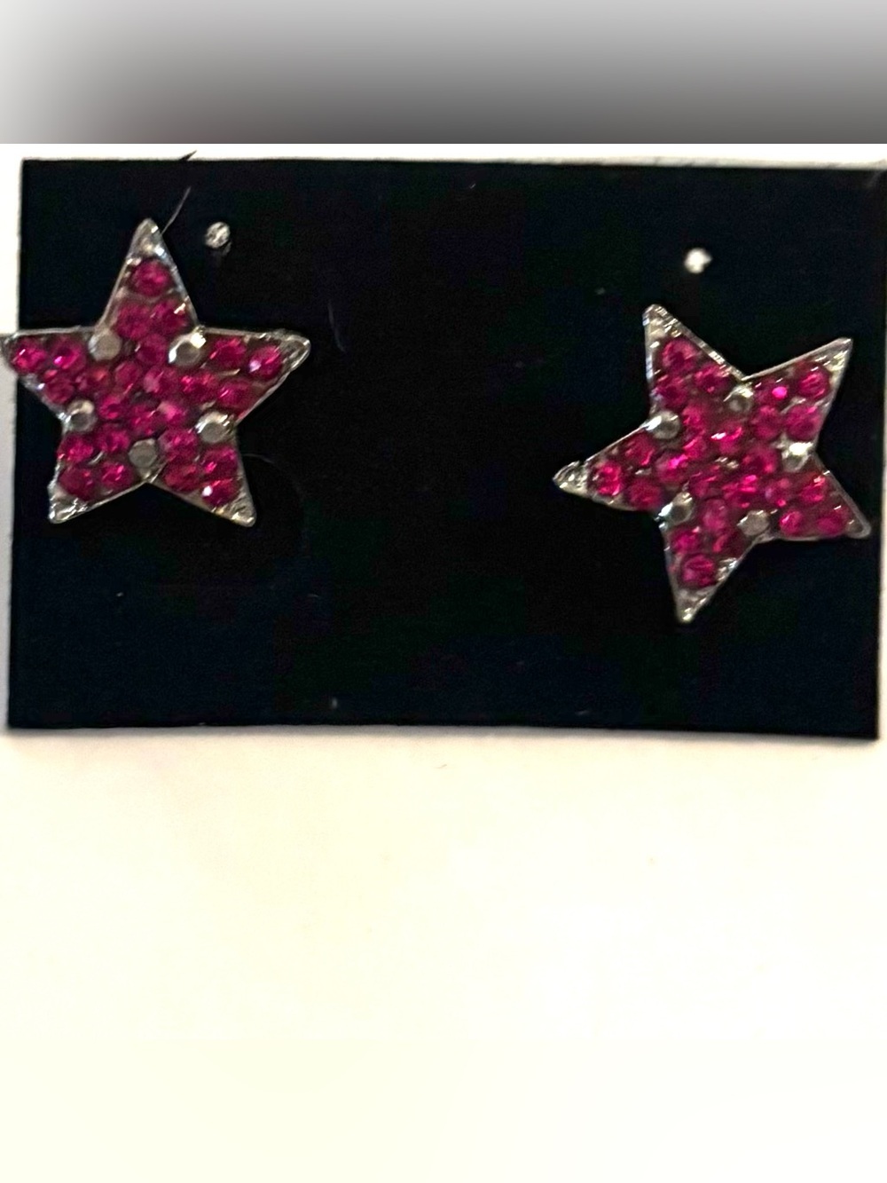 Fashion Jewelry Pink Starburst Crystal Stud Earrings